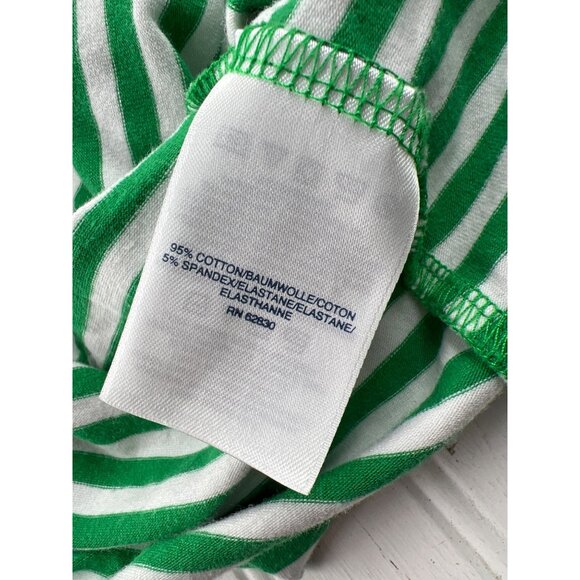 Lands' End Women's Green & White Striped Dress Size L 14-16 - Picture 4 of 5